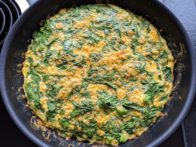 Spinach and Spring Onion Frittata | DataYourEat